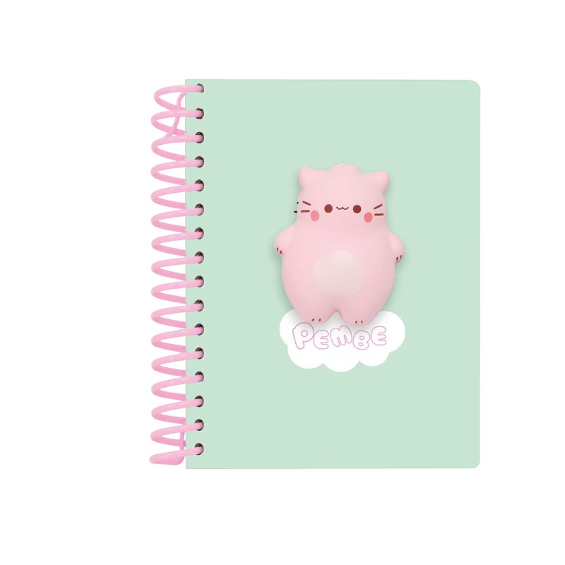 Carnet à anneaux Safta Chat Rose Menthe 135x179 mm