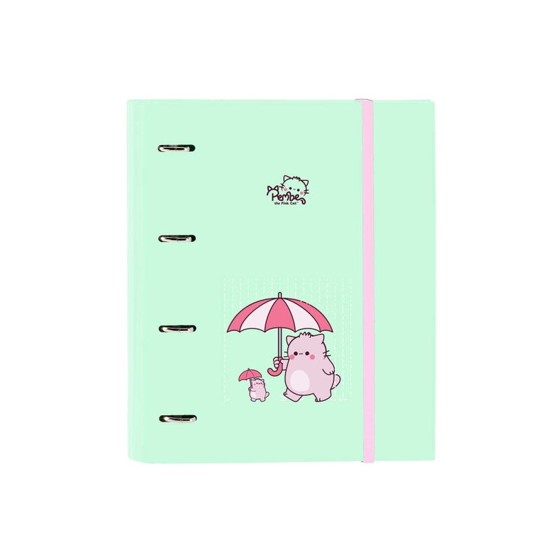 Classeur à anneaux Safta Pembe Le Chat Menthe 4x35mm Classeur à anneaux Safta Pembe Le Chat Menthe 4x35mm