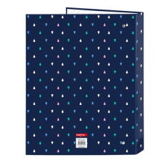 Classeur 4 anneaux 25 mm Benetton bleu foncé