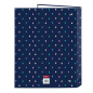 Classeur 4 anneaux 25 mm Benetton bleu foncé Classeur 4 anneaux 25 mm Benetton bleu foncé