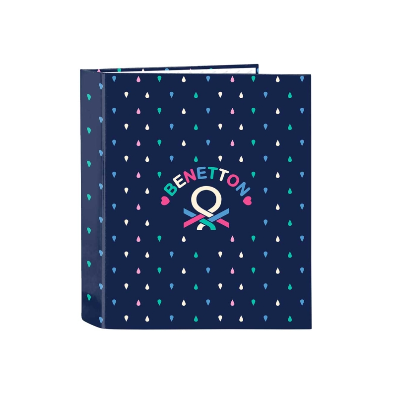 Classeur 4 anneaux folio Safta bleu foncé