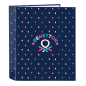 Classeur 4 anneaux folio Safta bleu foncé