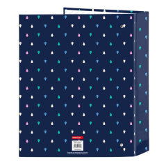 Classeur 4 anneaux folio Safta bleu foncé