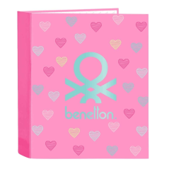 Classeur à anneaux rose 4 anneaux