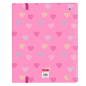 Classeur à anneaux Benetton Heart 35 mm rose rigide Classeur à anneaux Benetton Heart 35 mm rose rigide