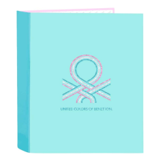 Classeur à anneaux turquoise