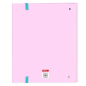 Classeur à anneaux Benetton rose 35 mm couverture rigide Classeur à anneaux Benetton rose 35 mm couverture rigide
