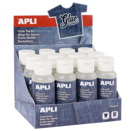 ✅ Apli Colle Spéciale Textile - 80ml - Résistante au Lavage - Idéale pour les Tissus - Transparente couleur T en stock