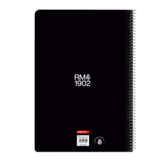 Cahier à spirale Real Madrid A4 80 pages noir et blanc