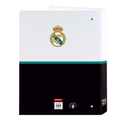 Classeur 4 anneaux Real Madrid noir et blanc format folio