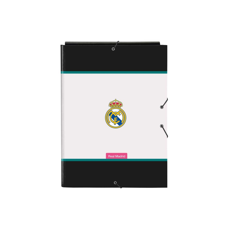 Chemise 3 volets Real Madrid noire et blanche folio