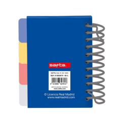 Bloc-notes Real Madrid A7 80 feuilles blanc