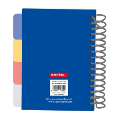 Bloc-notes A6 Real Madrid blanc 80 pages