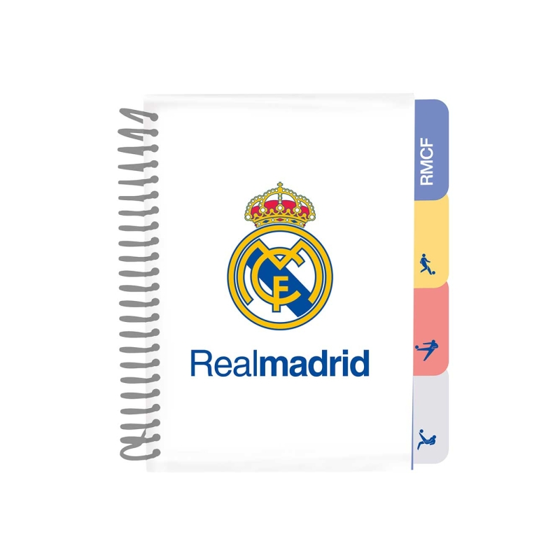 Bloc-notes A5 Real Madrid 80 pages à spirale blanc Bloc-notes A5 Real Madrid 80 pages à spirale blanc