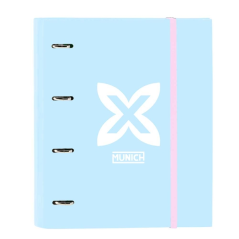 Classeur 4 anneaux A4 bleu clair