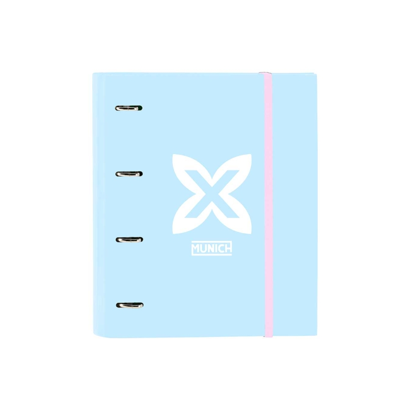 Classeur 4 anneaux A4 35 mm Bleu clair