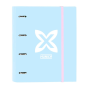 Classeur 4 anneaux A4 35 mm Bleu clair