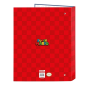 Classeur 4 anneaux Super Mario 25 mm rouge et bleu Classeur 4 anneaux Super Mario 25 mm rouge et bleu