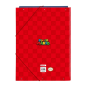 Chemise folio Super Mario 3 rabats rouge et bleu 26 x 33,5 cm