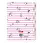 Cahier spirale A5 quadrillé Snoopy rose Safta Cahier spirale A5 quadrillé Snoopy rose Safta