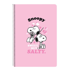 cahier spirale A4 rose Snoopy