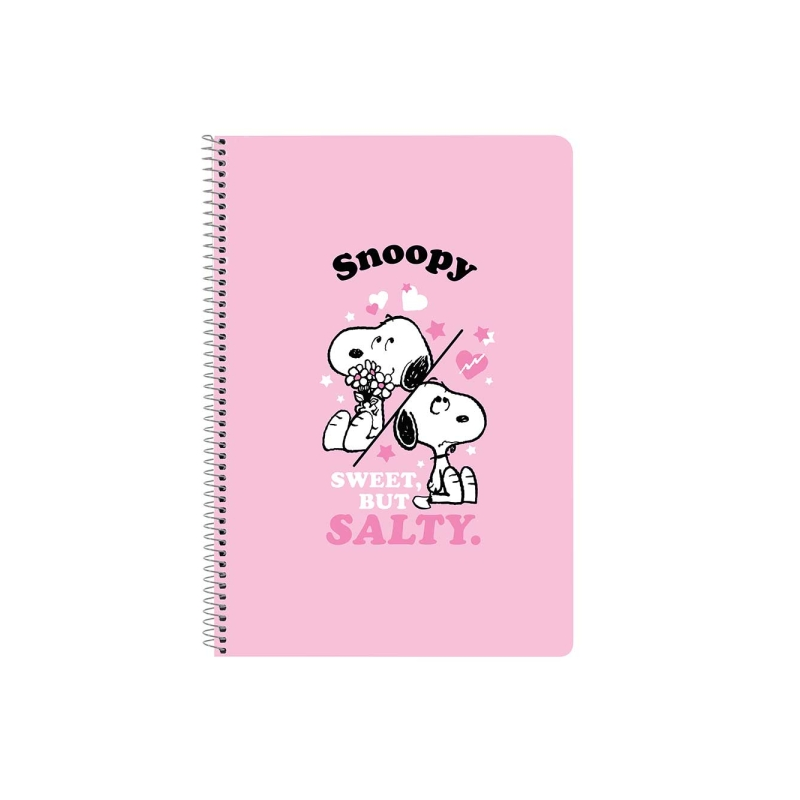 Cahier spirale A4 80 pages quadrillé rose Snoopy Safta Cahier spirale A4 80 pages quadrillé rose Snoopy Safta