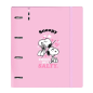 Classeur 4 anneaux A4 Snoopy rose 35 mm Safta Classeur 4 anneaux A4 Snoopy rose 35 mm Safta
