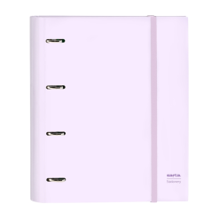 Classeur à anneaux violet Safta rigide