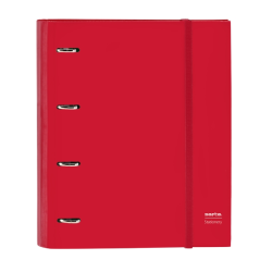 Classeur à anneaux rouge
