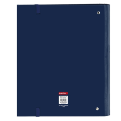 Classeur à anneaux 35 mm bleu marine couverture rigide