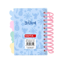 Bloc-notes Stitch A7 80 feuilles bleu pastel