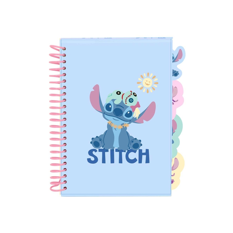 Bloc-notes A5 spirale Stitch bleu pastel 80 pages Bloc-notes A5 spirale Stitch bleu pastel 80 pages