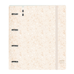 Classeur à anneaux beige