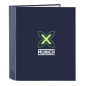 Classeur 4 anneaux Safta Munich folio bleu marine Classeur 4 anneaux Safta Munich folio bleu marine