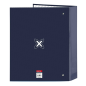 Classeur 4 anneaux Safta Munich folio bleu marine Classeur 4 anneaux Safta Munich folio bleu marine