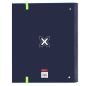 Classeur 4 anneaux 35 mm bleu marine Safta Munich