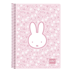 Cahier spirale A5 rose Miffy