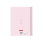 Cahier spirale A5 80 feuilles Safta Miffy Flowers rose