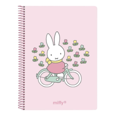 Cahier spirale A6 rose Miffy