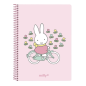 Cahier spirale A6 Safta Miffy Flowers 120 feuilles rose Cahier spirale A6 Safta Miffy Flowers 120 feuilles rose