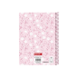 Cahier spirale A6 Safta Miffy Flowers 120 feuilles rose Cahier spirale A6 Safta Miffy Flowers 120 feuilles rose