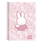 Bloc-notes à spirale Miffy Flowers rose 135 x 179 mm