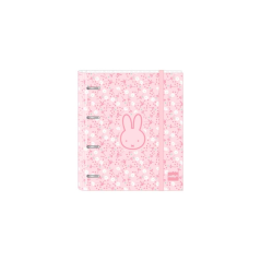 Classeur à anneaux Miffy Flowers 35 mm rose