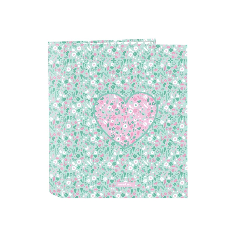Classeur à anneaux Safta Cuore 4 anneaux turquoise Classeur à anneaux Safta Cuore 4 anneaux turquoise