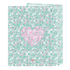 Classeur à anneaux Safta Cuore 4 anneaux turquoise