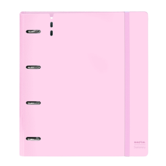 Classeur à anneaux rose