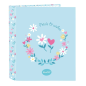 Classeur 4 anneaux Blackfit8 Petalos bleu clair