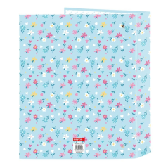 Classeur 4 anneaux Blackfit8 Petalos bleu clair
