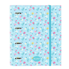 classeur quatre anneaux A4 bleu clair