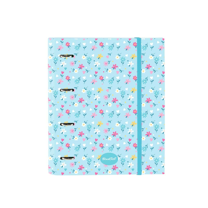 Classeur 4 anneaux A4 35 mm bleu clair, 100 feuilles